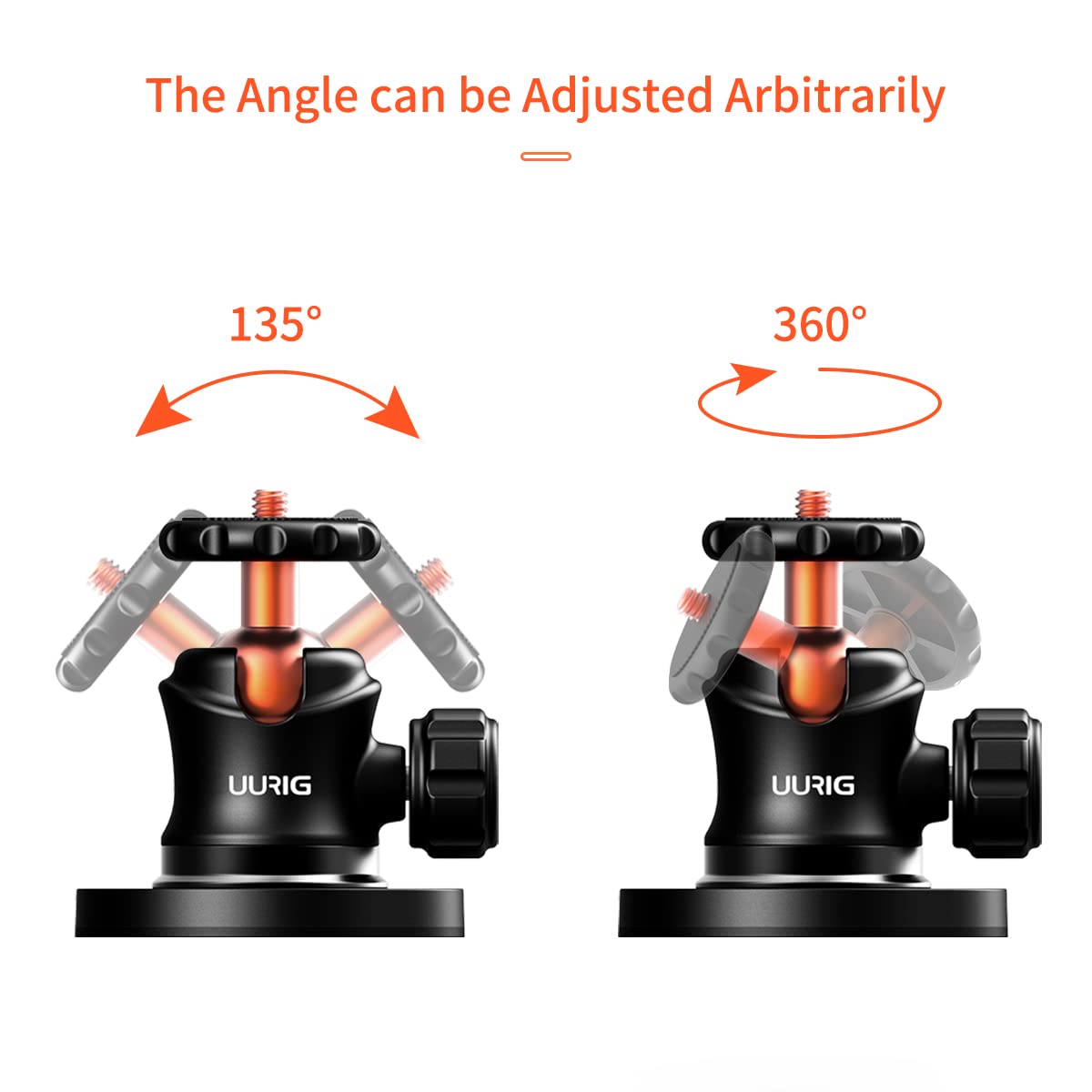Vrig Select Magnetic Camera Mount With Mini Ball Head, Compatible With Gopro, Akaso, Insta360, Dji Osmo Action Cameras