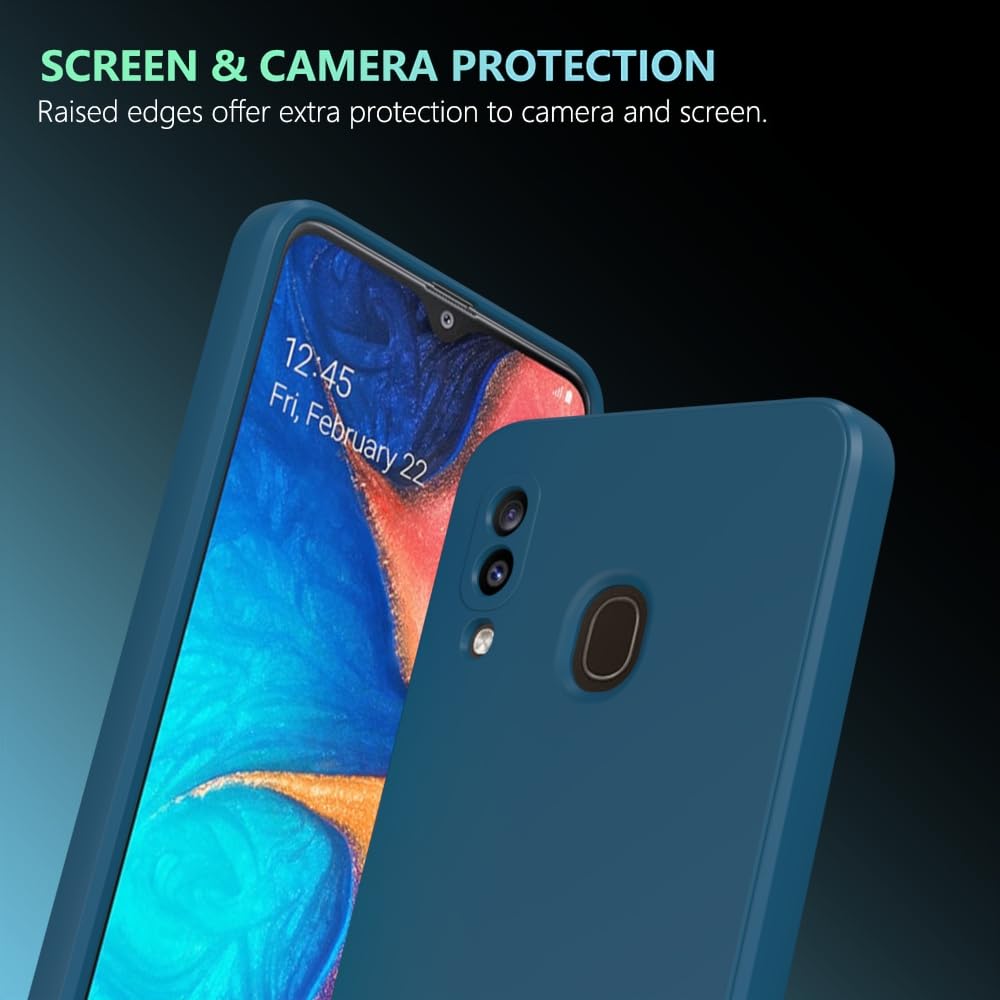 Wogroo For Samsung Galaxy A20 Case Dark Blue, A30 Case Scratch Resistant With Soft Touch, Slim Thin Phone Cover For Samsung Gala