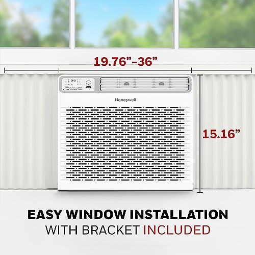 Honeywell 10,000 Btu Digital Window Air Conditioner, Remote, Led Display, 4 Modes, Eco, 450 Sq Ft Coverage