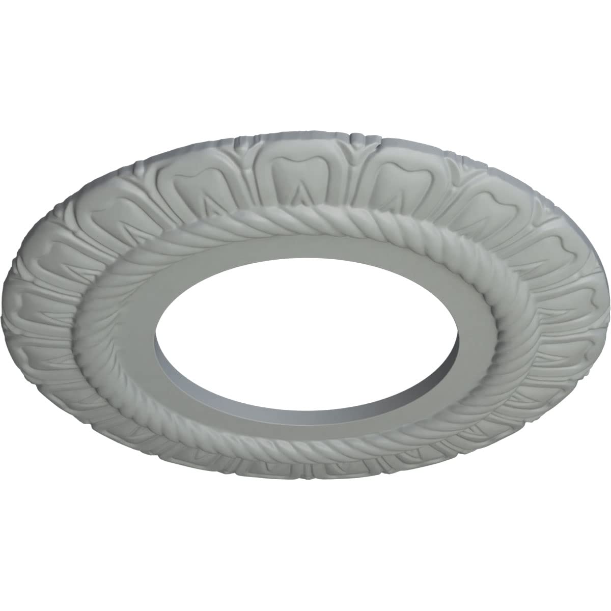 Ekena Millwork Cm09Cl Claremont Ceiling Medallion, 9''Od X 4 1/2''Id X 1/2''P, Factory Primed