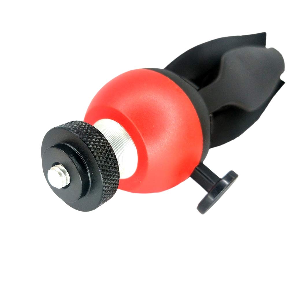 2 Pack 25Mm Large Knurled Edge 1/4'' 20 Female Thumb Wheel Lock Nut Adapter (Black)