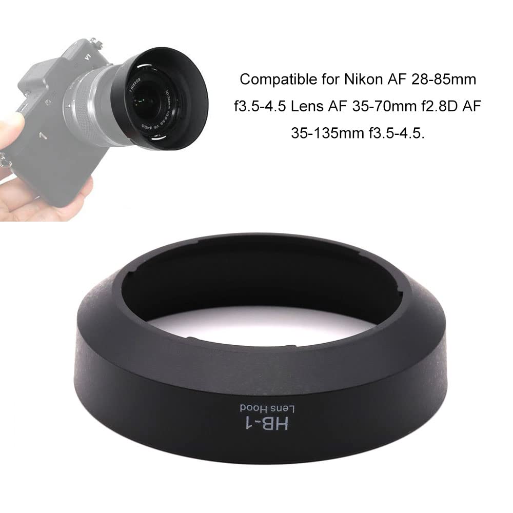 Hb 1 Bayonet Mount Lens Hood Compatible With Nikon Af 28 85Mm F3.5 4.5 Lens Af 35 70Mm F2.8D Af 35 135Mm F3.5 4.5