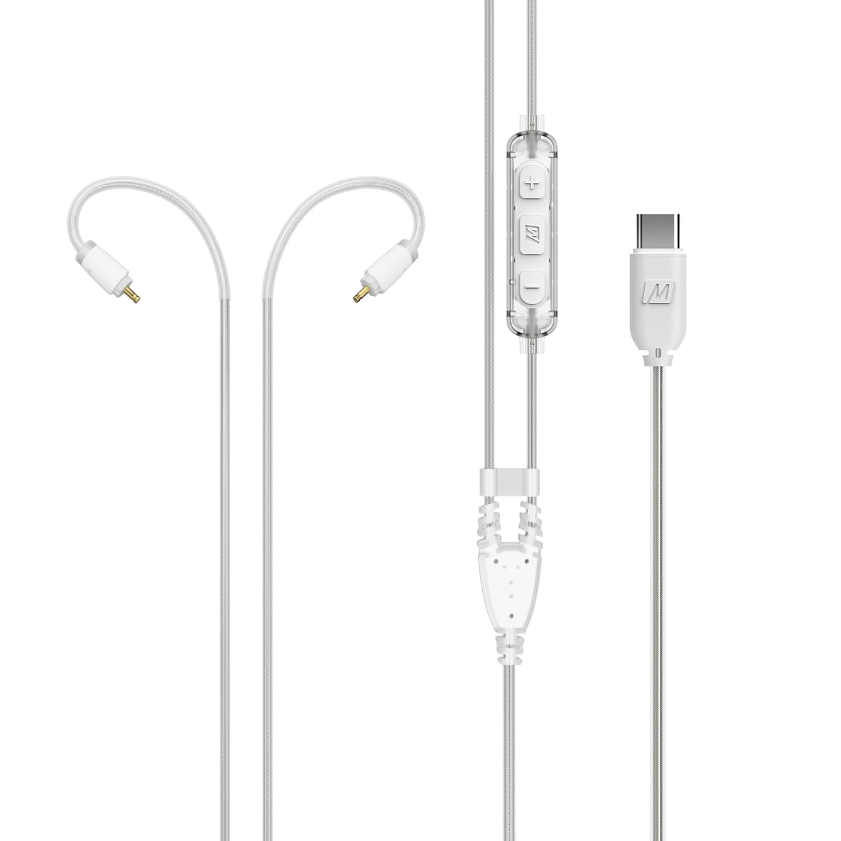 MEE audio USB Type C Headset Cable with Microphone and 3Button Remote for MX PRO Series and M6 PRO inEar Monitors (USBC Conne