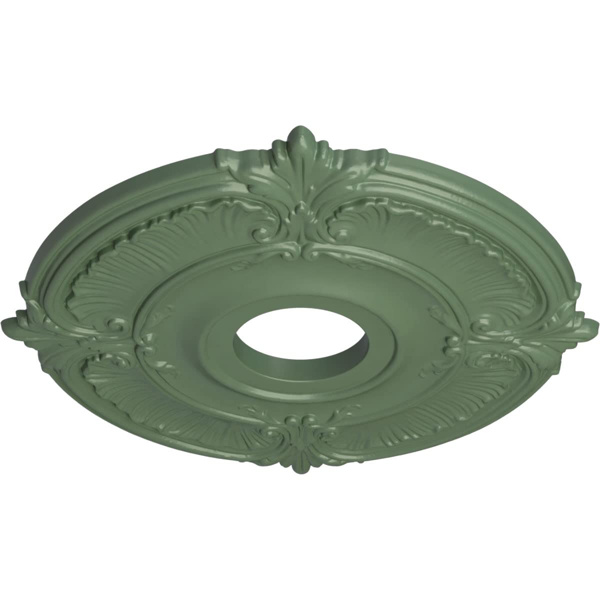 Ekena Millwork Cm18Atagf Attica Ceiling Medallion, 18''Od X 4''Id X 5/8''P (Fits Canopies Up To 5''), Hand Painted Athenian Gree