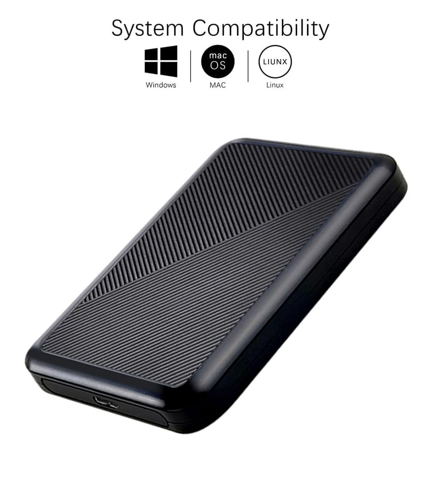 Tianken 1Tb Ultra Slim Portable External Hard Drive Usb 3.0 Hdd Storage For Pc, Mac, Laptop, Ps4, Xbox One