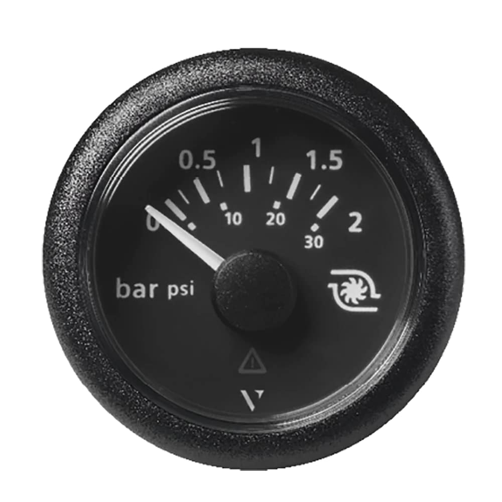 Veratron 52Mm (2-1/16'') Viewline Boost Pressure Gauge 2 Bar/30 Psi - Black Dial & Round Bezel,WBAUVB07B66DQSY