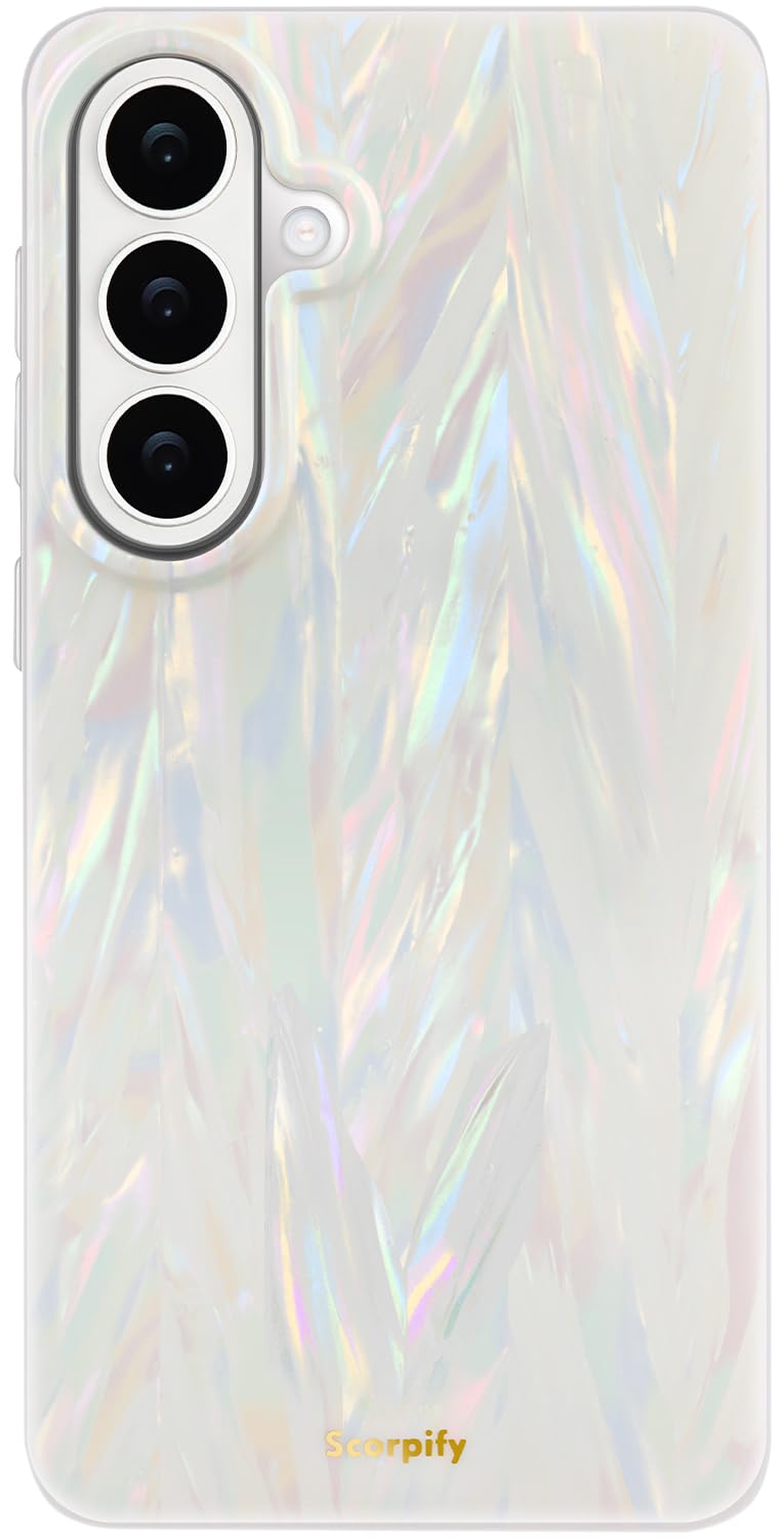 SCORPIFY Compatible with Samsung Galaxy S26 Plus Case [Compatible with MagSafe] with Colorful Pearl Aurora Spine Design, Cute Ma