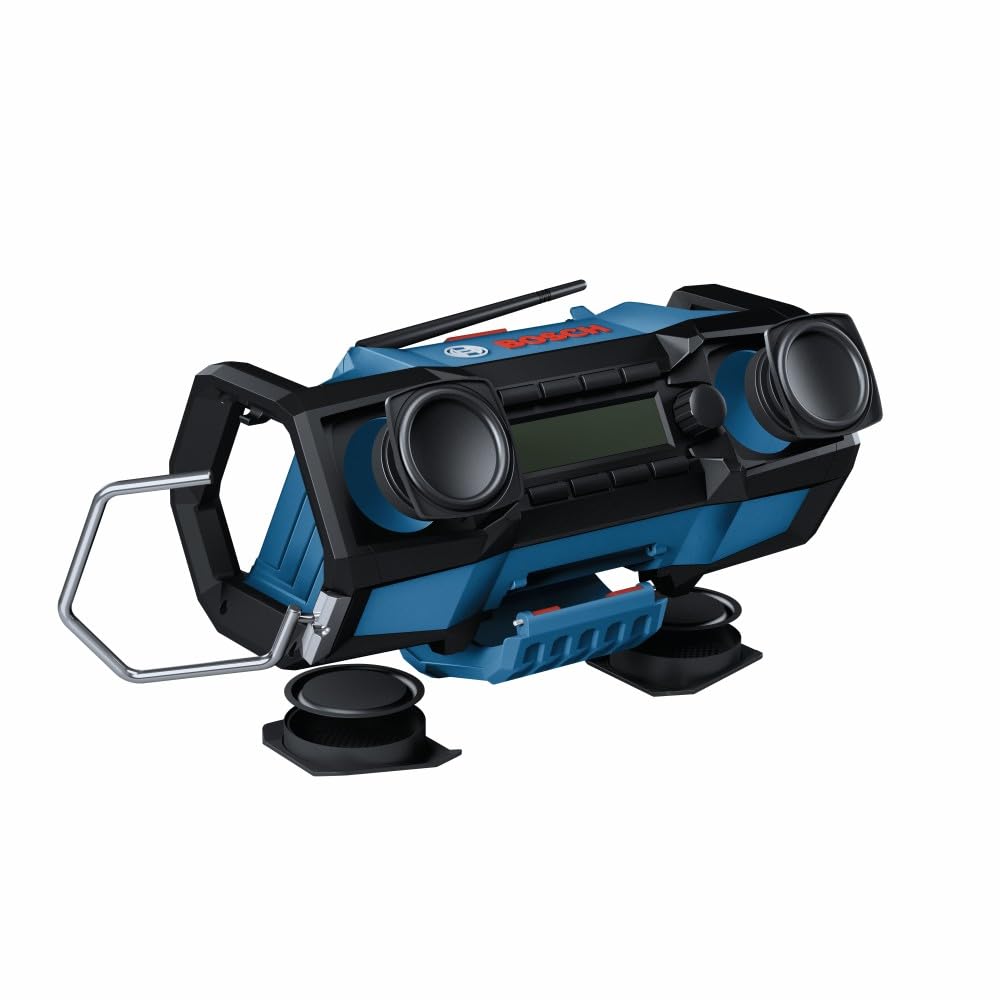 Bosch Gpb18V 2Cn 18V Compact, Portable Jobsite Radio With Bluetooth 5.0, 100 Ft. Range, 120V Ac/Dc Power Adapter Included