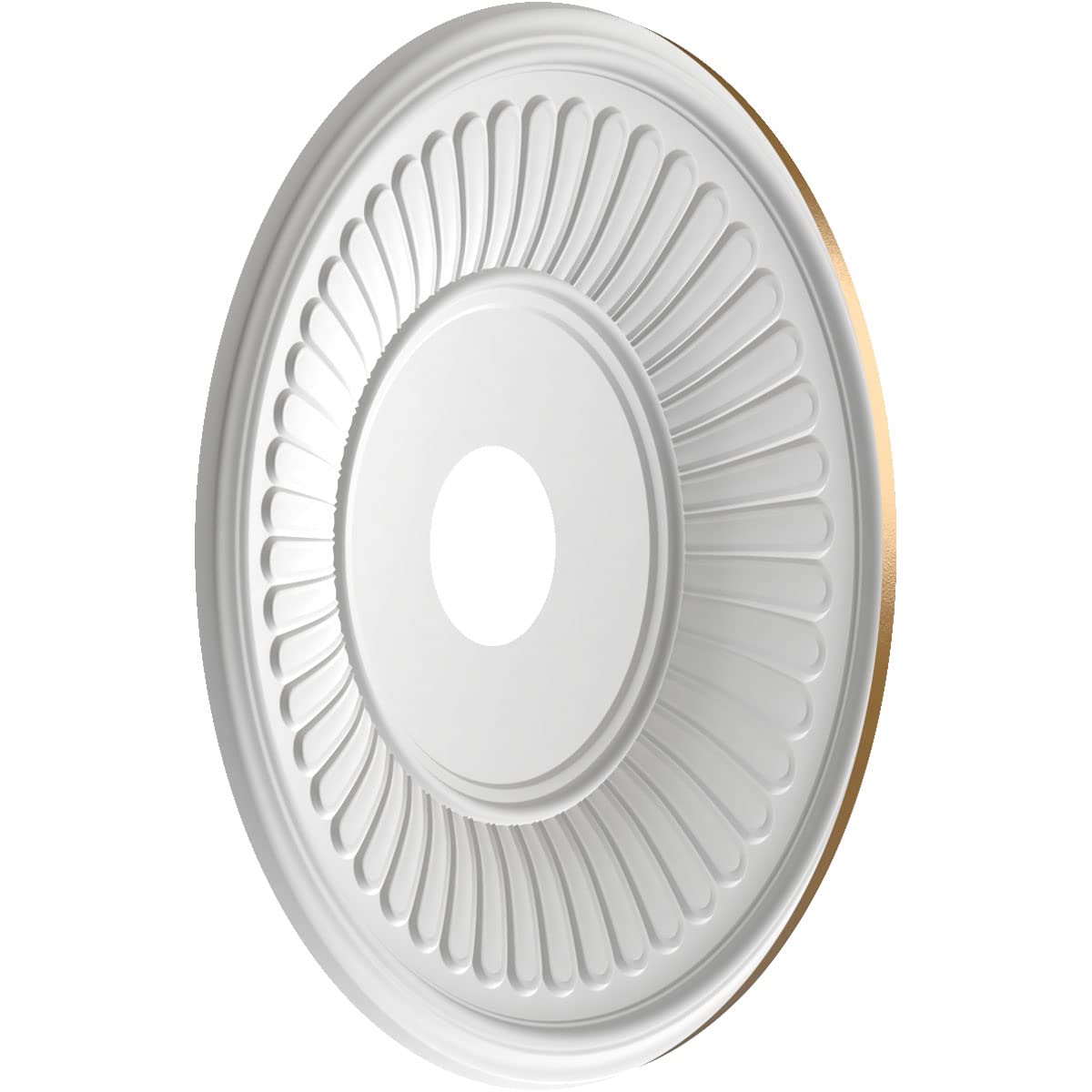 Ekena Millwork Cmp19Becgh Berkshire Thermoformed Pvc Ceiling Medallion (Fits Canopies Up To 8 3/8), 19Od X 3 1/2Id X 1P, Metalli
