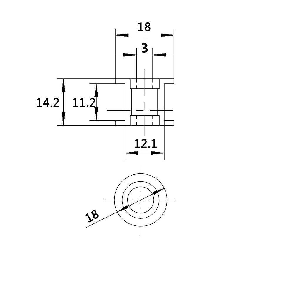 Winsinn Gt2 Idler Pulley 20 Toothless 3Mm Bore 10Mm Width Timing Pulley Wheel Aluminum For 3D Printer (Pack Of 5Pcs)