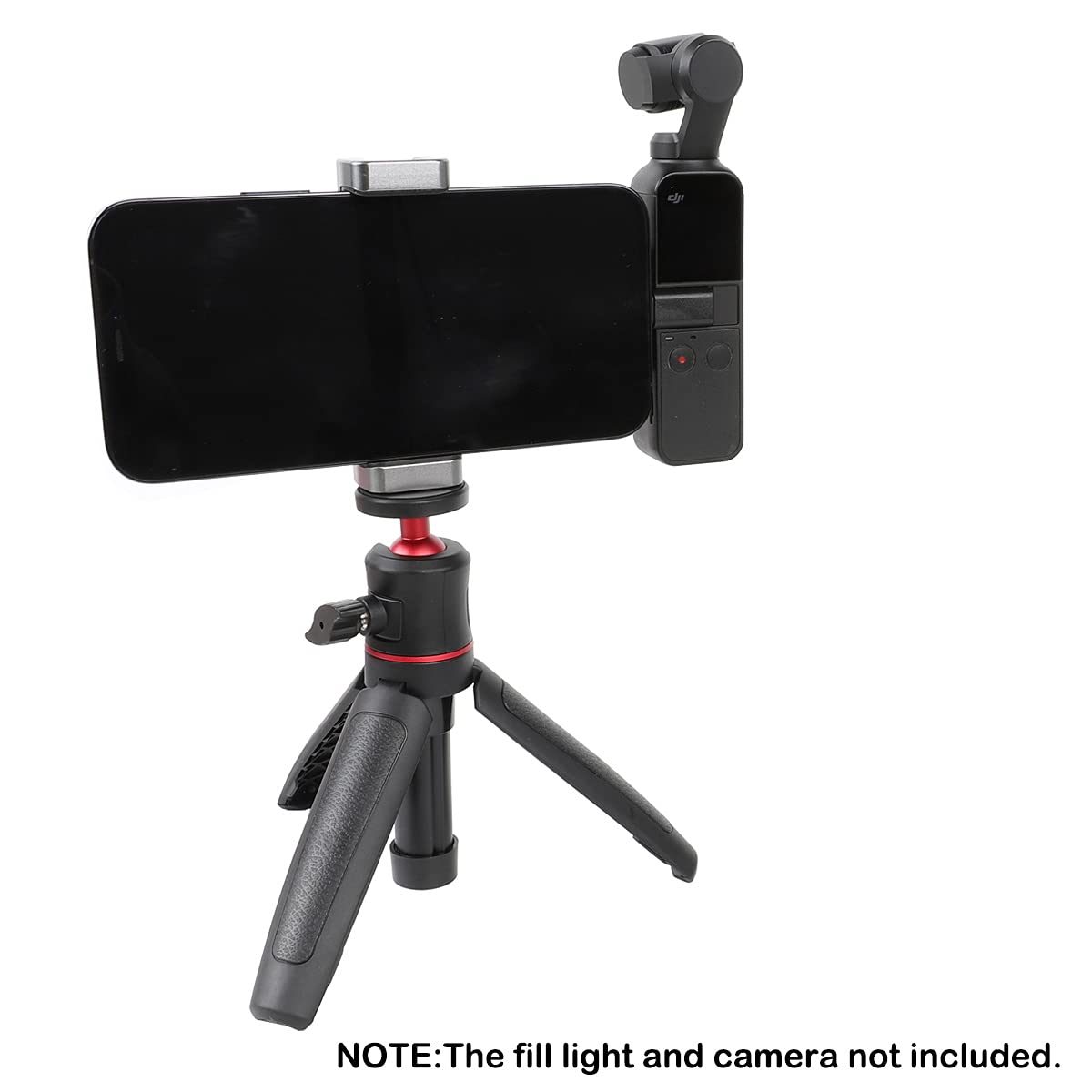 Pellking Osmo Pocket/Osmo Pocket 2 Phone Holder Set Expansion Accessories + Universal Mini Extension Pole Tripod Compatible With Dji Osmo Pocket 2/ Dji Osmo Pocket And Smartphone