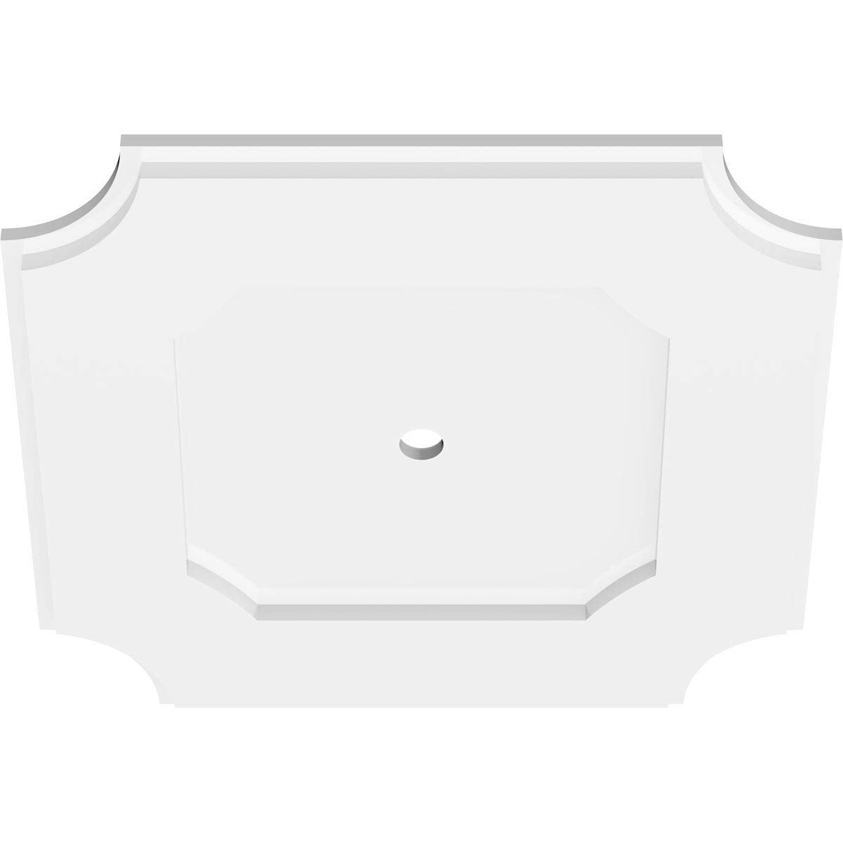 Ekena Millwork Cmp18Le 01000 Locke Architectural Grade Pvc Contemporary Urethane Ceiling Medallions 18''Od X 1''Id X 10 3/4''C X