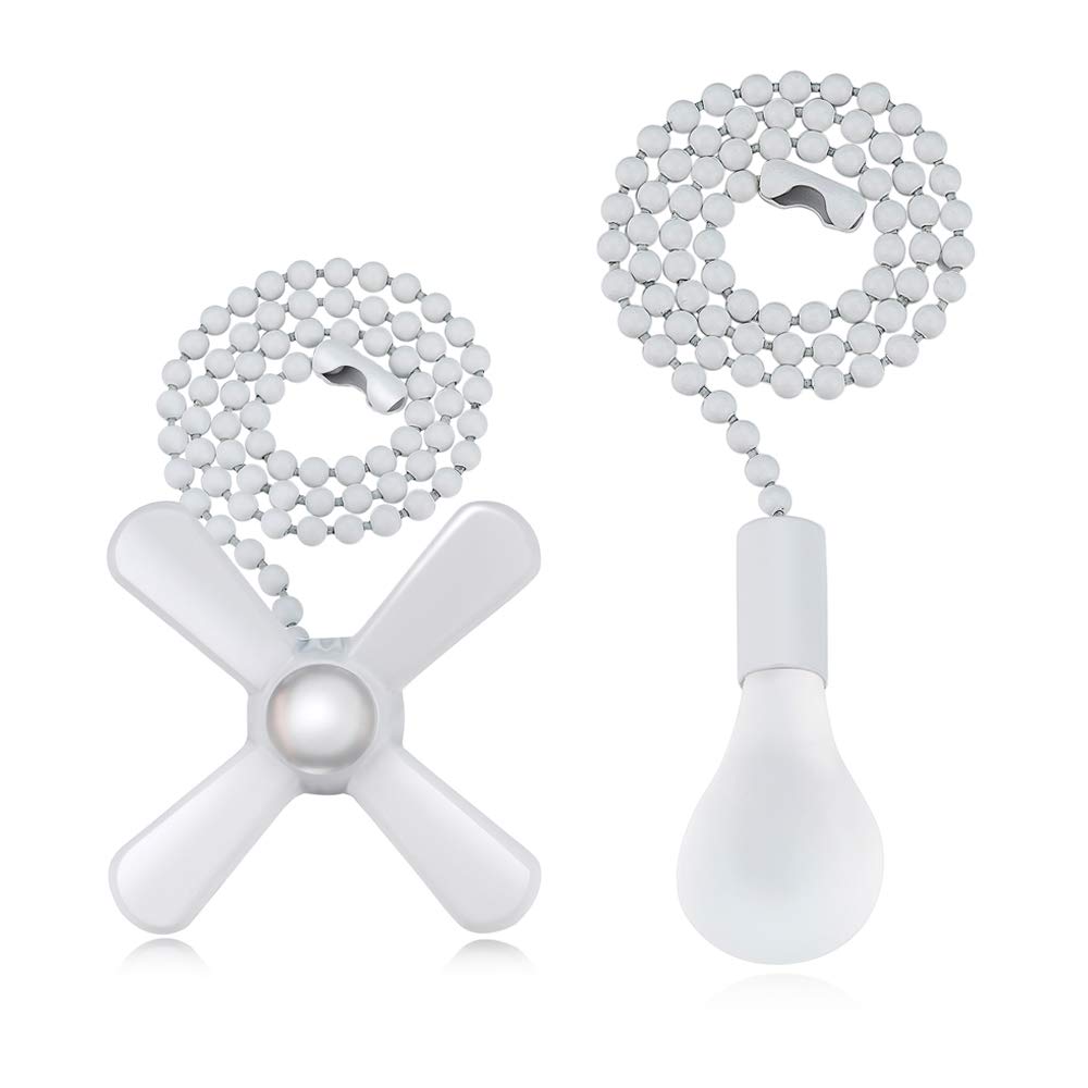 Smotecq Ceiling Fan Pull Chain Extender With Decorative Frosted Glass Bulb And Fan Cord, Fit All Standard 3Mm Diameter Ceiling F
