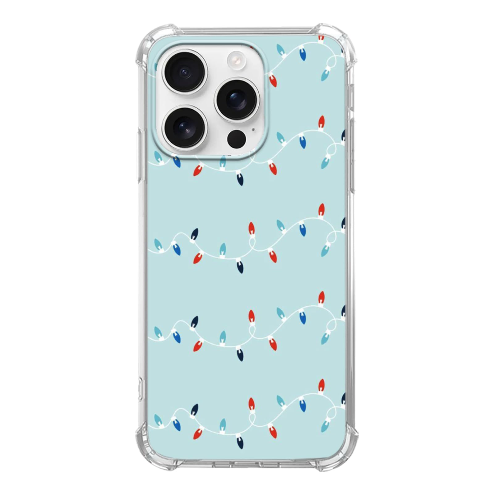 SVNICFYA Christmas Lights Phone Case for iPhone 16 Pro, Colorful Christmas Tree Lights Cover for Teens Women Men for iPhone 16 P