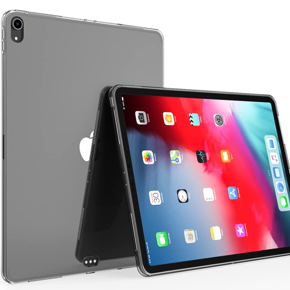 Puxicu Clear Case For Ipad Pro 12.9 Inch 2018, Slim Design Flexible Soft Tpu Protective Cover For Ipad Pro 12.9'' 2018 3Rd Gener