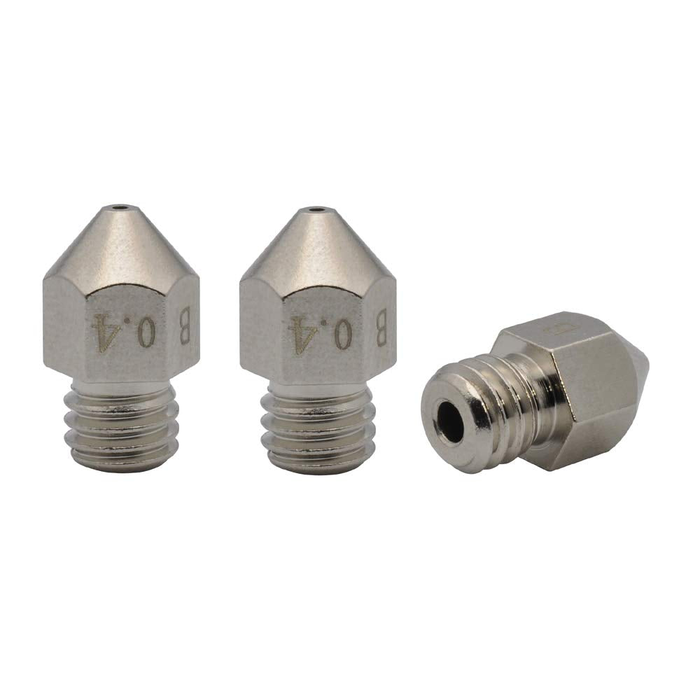 3Pcs Ender 3 Plated Wear Resistant Brass Nozzle 0.4Mm Compatible With Mk8 Extruder Creality Cr10 All Metal Hotend, Ender 3 Pro /