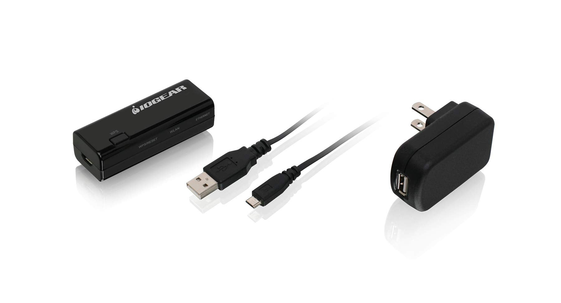 Iogear Universal Ethernet To Wi-Fi N Adapter - Speeds Of Up To 300Mbps On 2.4Ghz - Push-Button Wi-Fi Protected Setup (Wps) - Sup