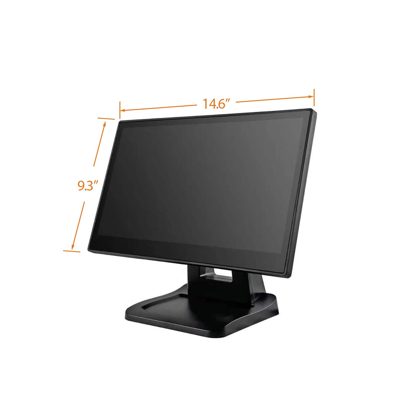15.6 Inch 1920 X 1080 Fhd Ips Touchscreen Pos Monitor Metal Housing, 10 Points Touch Hdmi Vga, Waterproof Dustproof Screen 1080P, Indusitrial, Office, Retail, Gym, Warehouse