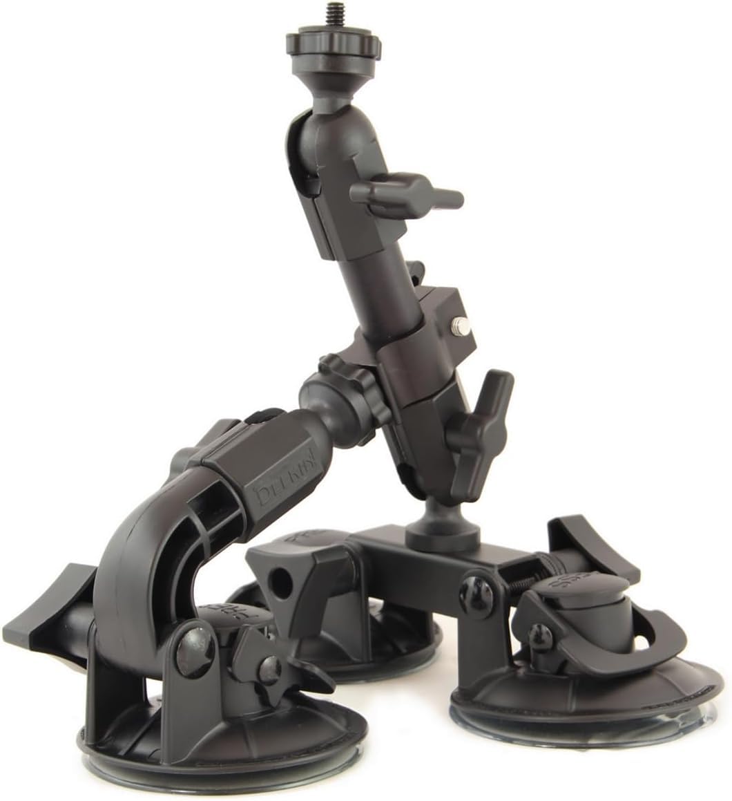 Delkin Devices Fat Gecko Triple Suction Camera Mount (Ddmnt) ,Black