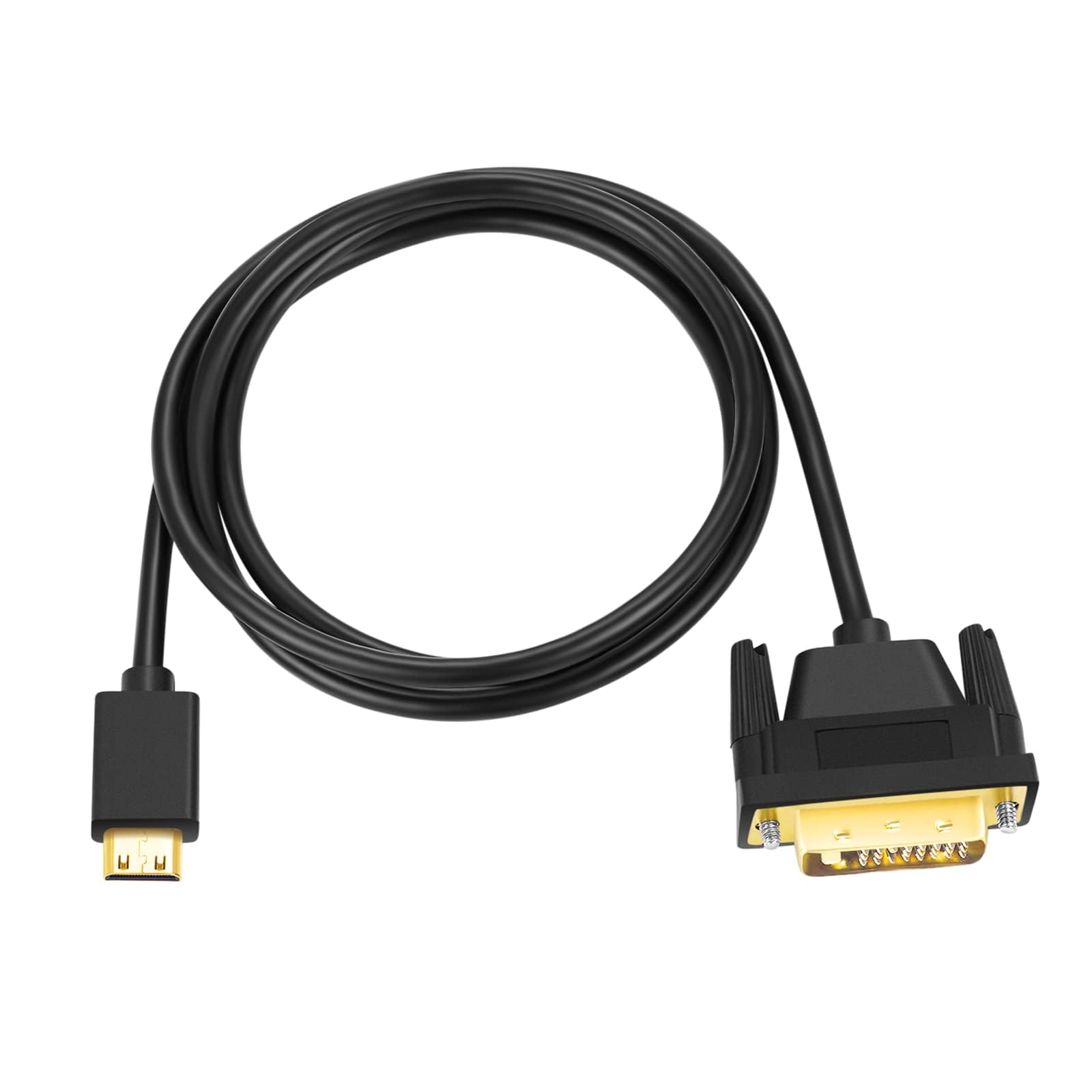 Twozoh Mini Hdmi To Dvi Cable 6.6Ft, Hdmi Mini(C) To 24+1Pin Dvi Cable Support 1080P 720P