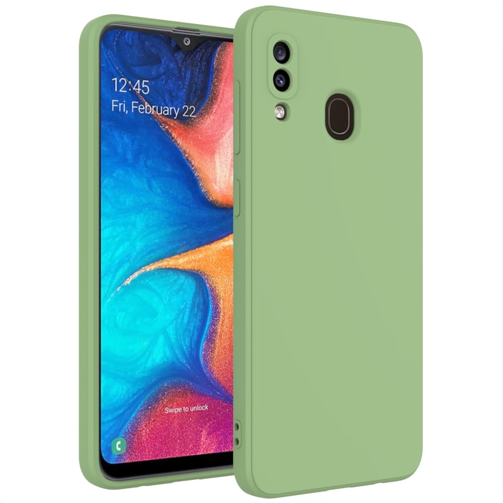 Wogroo For Samsung Galaxy A20 Case Green, A30 Case Scratch Resistant With Soft Touch, Slim Thin Phone Cover For Samsung Galaxy A