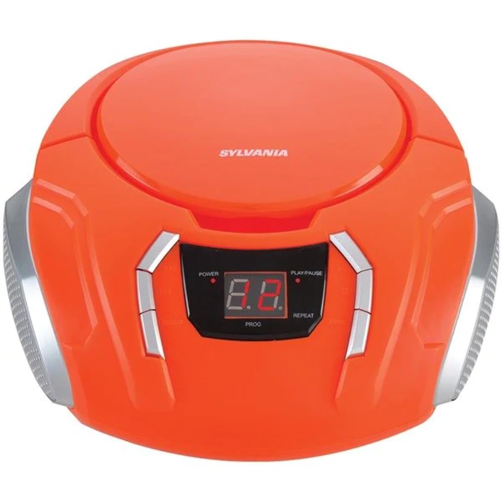 SYLVANIA SRCD261BORANGE Portable CD Player with AM/FM Radio (Orange)