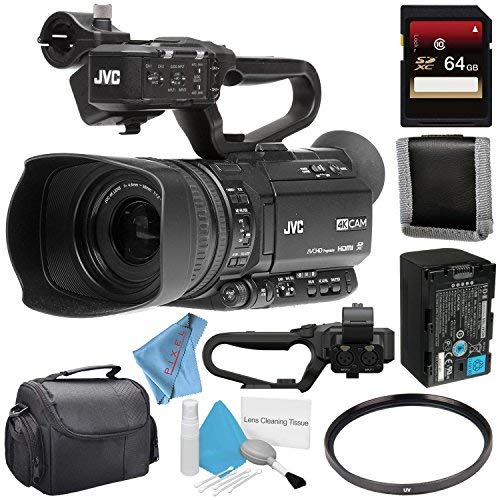Jvc Gy Hm250 Gy Hm250U Uhd 4K Streaming Camcorder + 64Gb Sdxc Card + 62Mm Uv Filter + Memory Card Wallet + Carrying Case + Delux