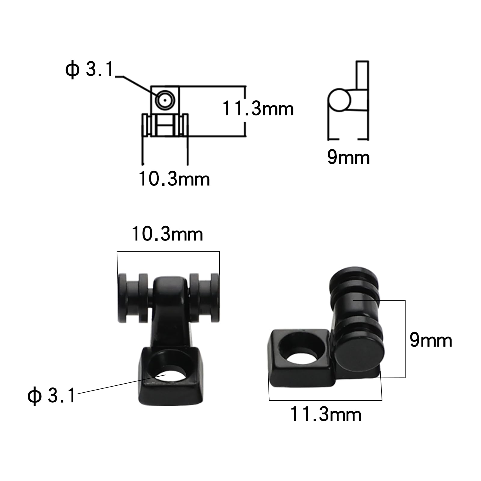 Ovsal 2 Pcs Black Roller String Retainer String Trees For Electric Guitar Roller String Tree Roller String Guide For Strat Strat
