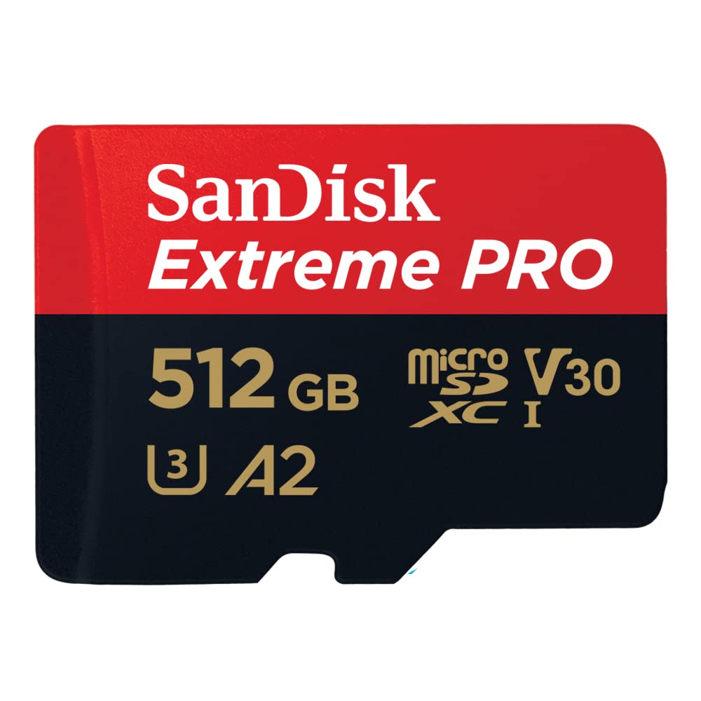 Sandisk Extreme Pro Microsdxc Uhs I Memory Card 512 Gb + Adapter & Rescuepro Deluxe (For Smartphones, Action Cameras Or Drones,