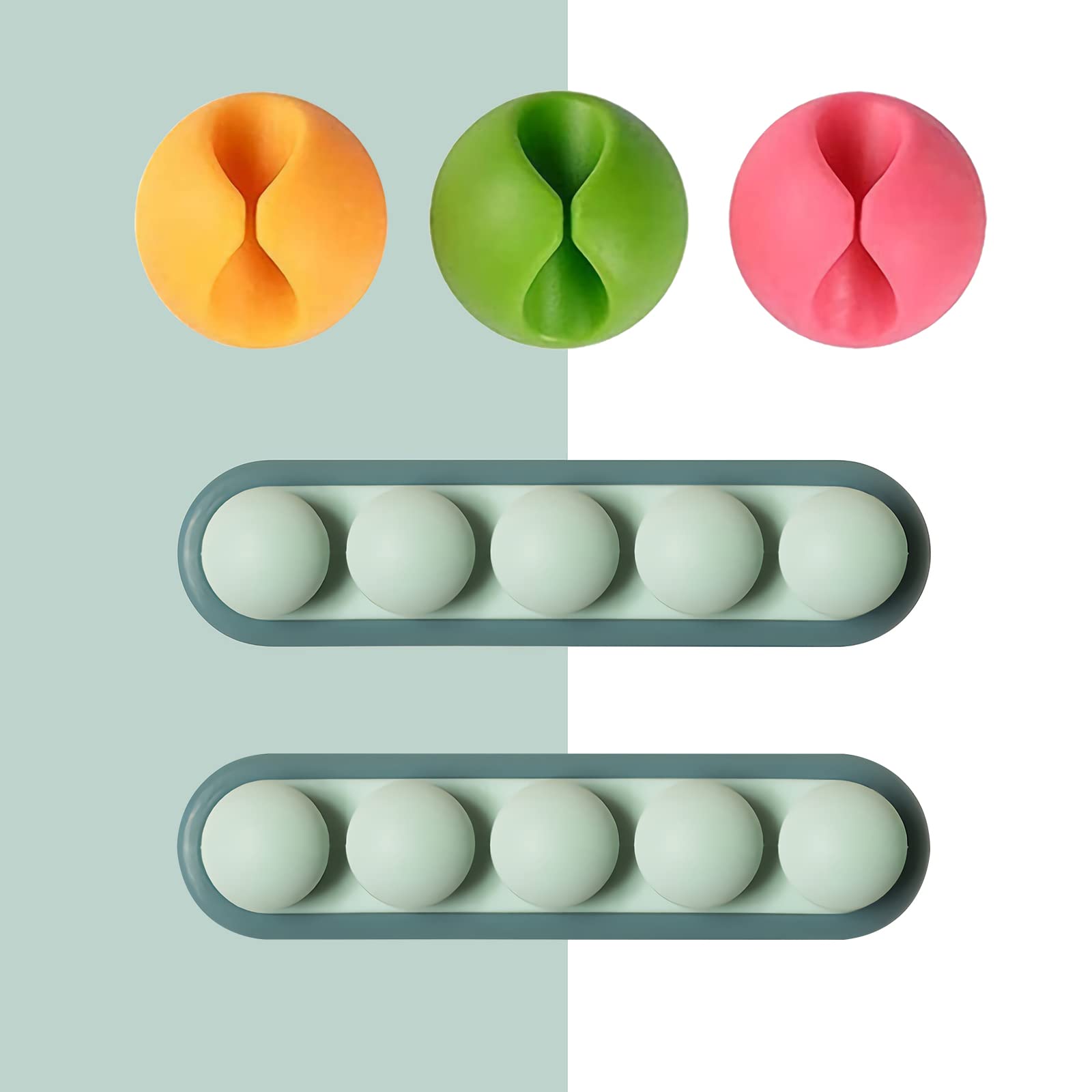 Phone Cord Holder For Desk,Cute Adhesive Cable Clips Holder,Car Home Office Cable Prganizer Accessories,5 Pack Cord Management C