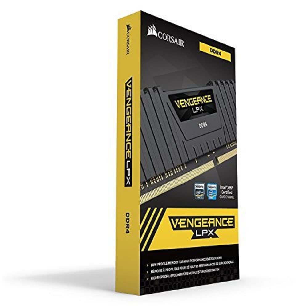 Corsair Cmk4Gx4M1A2400C16 Vengeance Lpx 4Gb (1 X 4Gb) Ddr4 Dram 2400Mhz (Pc4-19200) C16 Memory Kit, Black