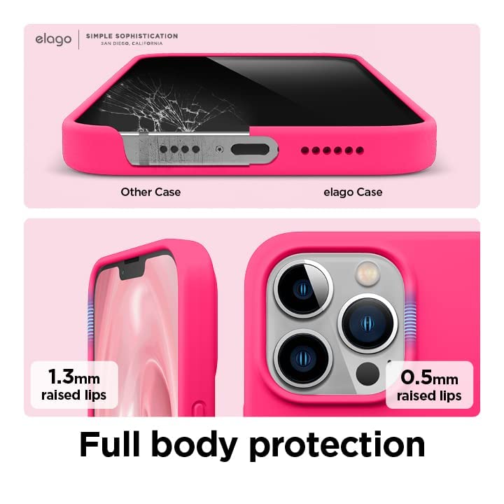 Elago Compatible With Iphone 13 Pro Max Case, Liquid Silicone Case, Full Body Screen Camera Protective Cover, Shockproof, Slim C