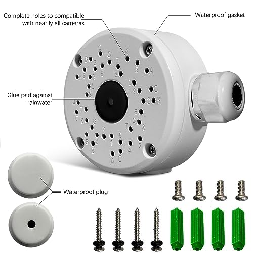 (New Upgrade) Security Camera Junction Box,Universal Ip Camera Mount,Security Camera Bracket Outdoor,Metal Aluminum Waterproof Security Camera Mount,Blink Camera Mount New Upgrade