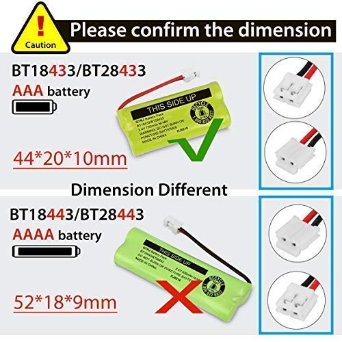 Qtkj Bt184342 Bt18433 Bt284342 Bt28433 Bt 1011 Bt 1018 Bt 1022 Cordless Phone Battery For Vtech Cs6209 Cs6219 Cs6229 Ds6322 Ds61