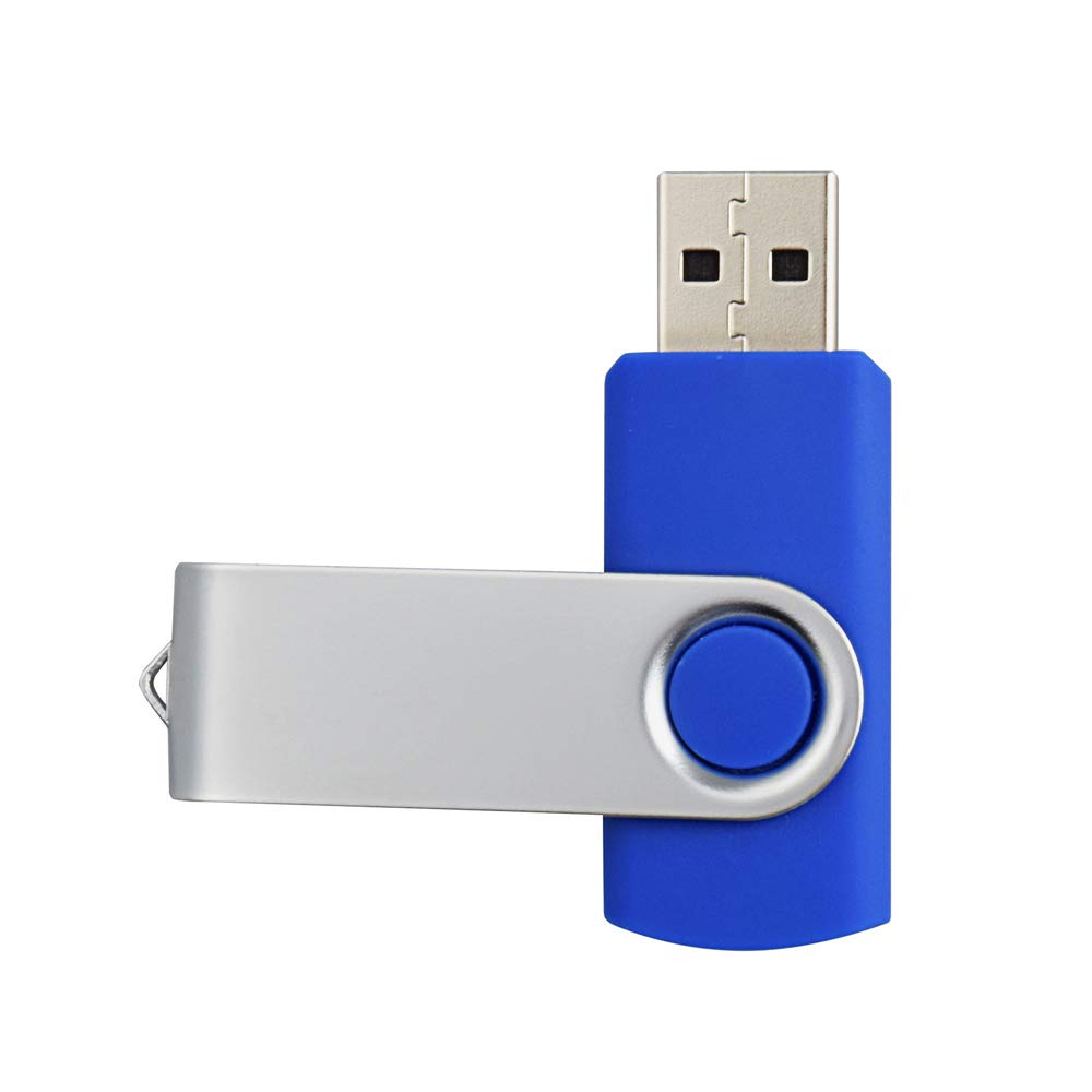 Aiibe 8 Gb Flash Drive 10 Pack Usb Flash Drives 8G Usb 2.0 Memory Stick Thumb Drive Data Storage Swivel Keychain Design Pen Zip Drives Wholesale/Lot/Bulk (10 Pack, 8Gb, Blue)