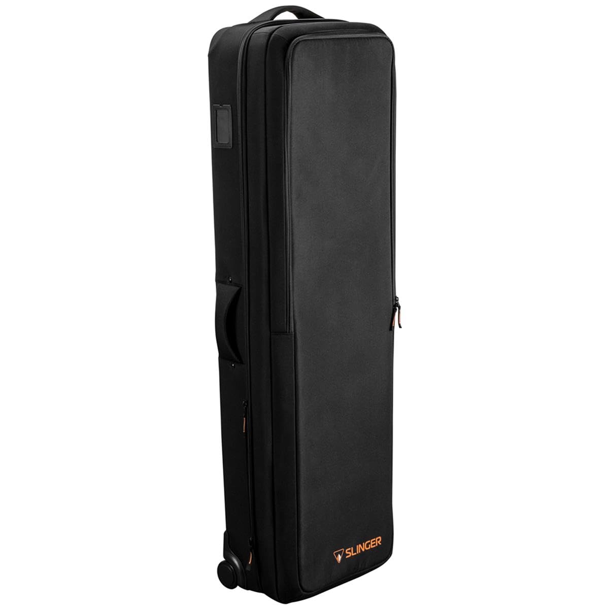 Slinger L6 Bigbag Light Stand Rolling Case For Three C Stands, Black, Carrying Case For Light Stands Features Bright Orange Inte