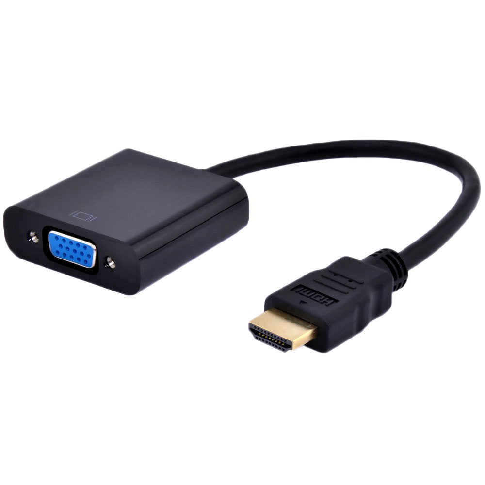 Aya 9'' Hdmi Male To Vga Female (15 Pin) Video Converter Adapter 1080P For Pc, Tv, Notebooks