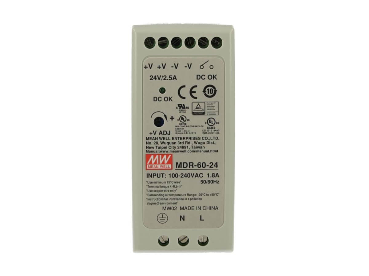 Mean Well Mdr 60 24 Din Rail Power Supply 24V 2.5 Amp 60W