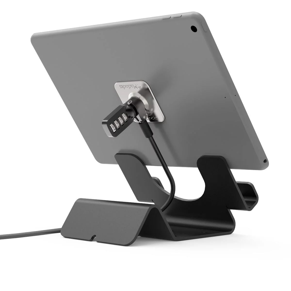 Universal Security Tablet Holder With Security Cable Lock And Plate, Black (Cl12Uthbb)