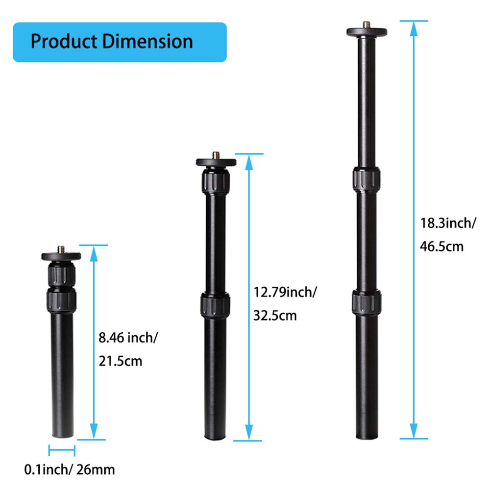Tripod Center Column Extension Camera Mount Extender Telescopic Rod 3 Section Pole For Monopod Dslr Photo Studio Outdoor Macro S