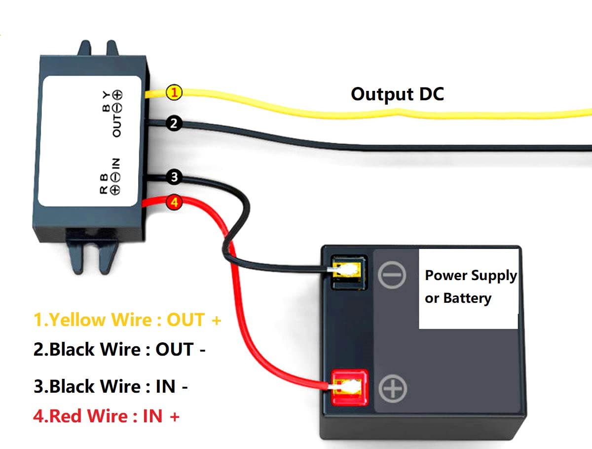Noyito Dc To Dc 3.3V 2A 3A Converter Buck Module 12V 16V 8V 22V Buck To 3.3V 3A Max Power Converter Ip67 Waterproof With Overcur