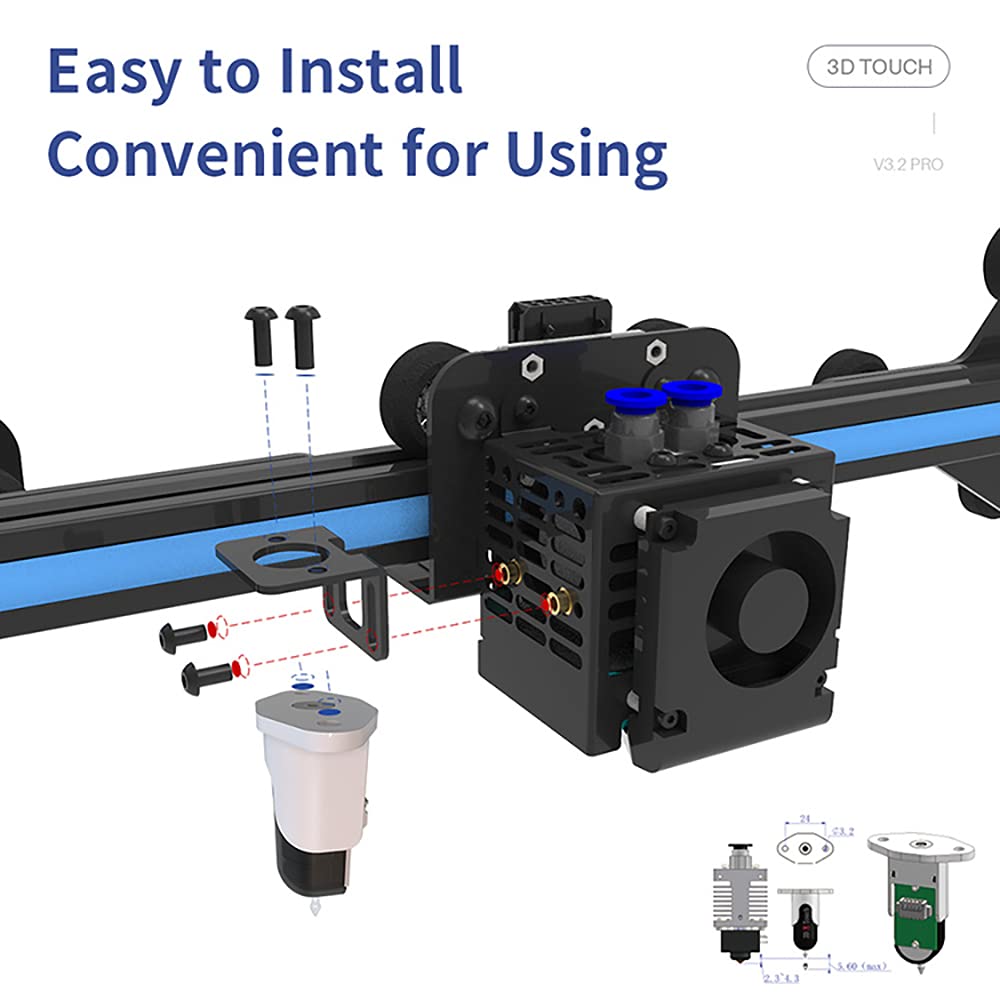 Original Auto Leveling Sensor 3D Touch V3.2 Pro Compatible With Geeetech A30 Pro A20M A10 A10T A20 A20T A30M Mizar 3D Printer Up