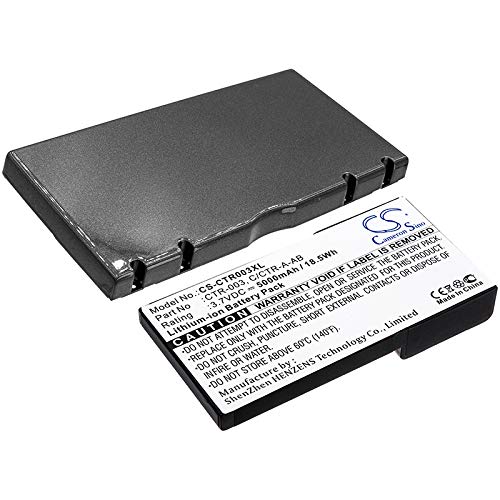 5000Mah New Li Ion Extended Battery With Cover For Nintendo 3Ds, N3Ds, Ctr 001, Min Ctr 001
