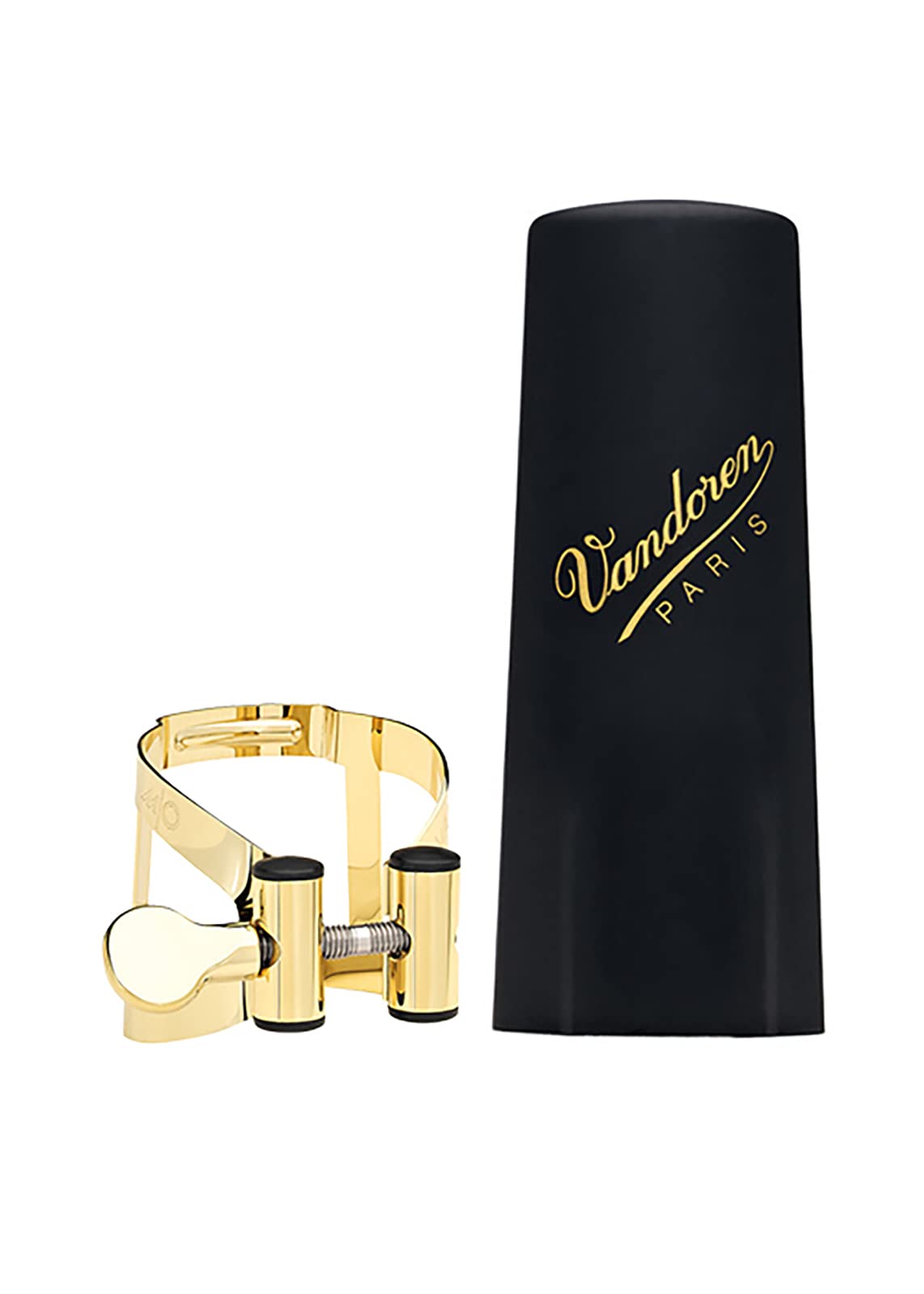 Vandoren LC58GP M/O Ligature and Plastic Cap for Tenor Saxophone; Gold Plated