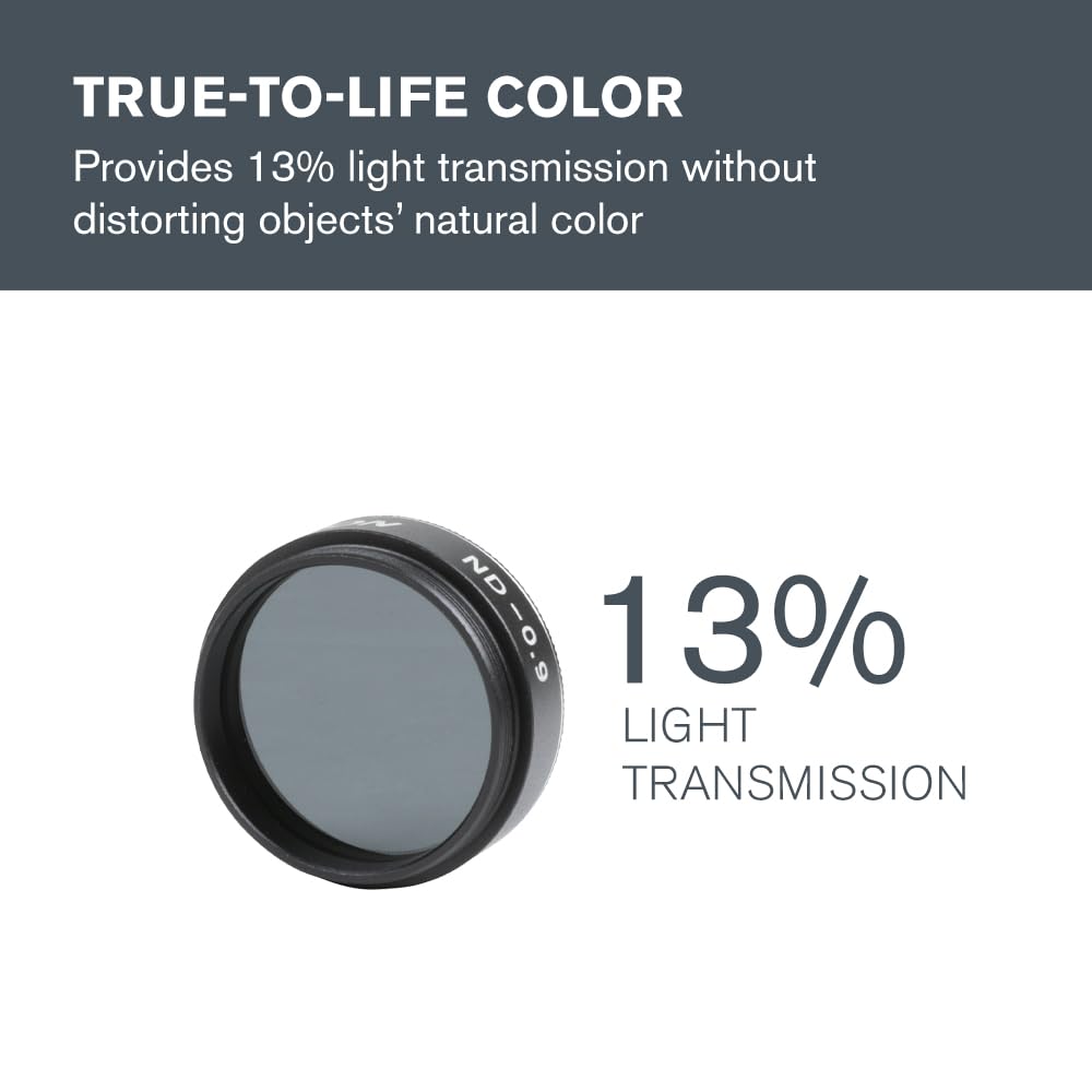 Celestron   Neutral Density Filter For Telescope Eyepiece   Moon Filter Cuts Glare   Great For Venus & Double Stars   13% Light