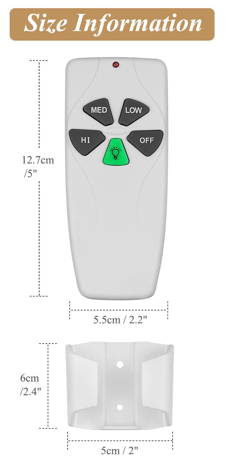 Ceiling Fan Remote Control Replacement, Fan 53T Remote For Harbor Breeze Hampton Bay Hunter, Replace 2Aazpfan53T L3Hfan11T Fan 1