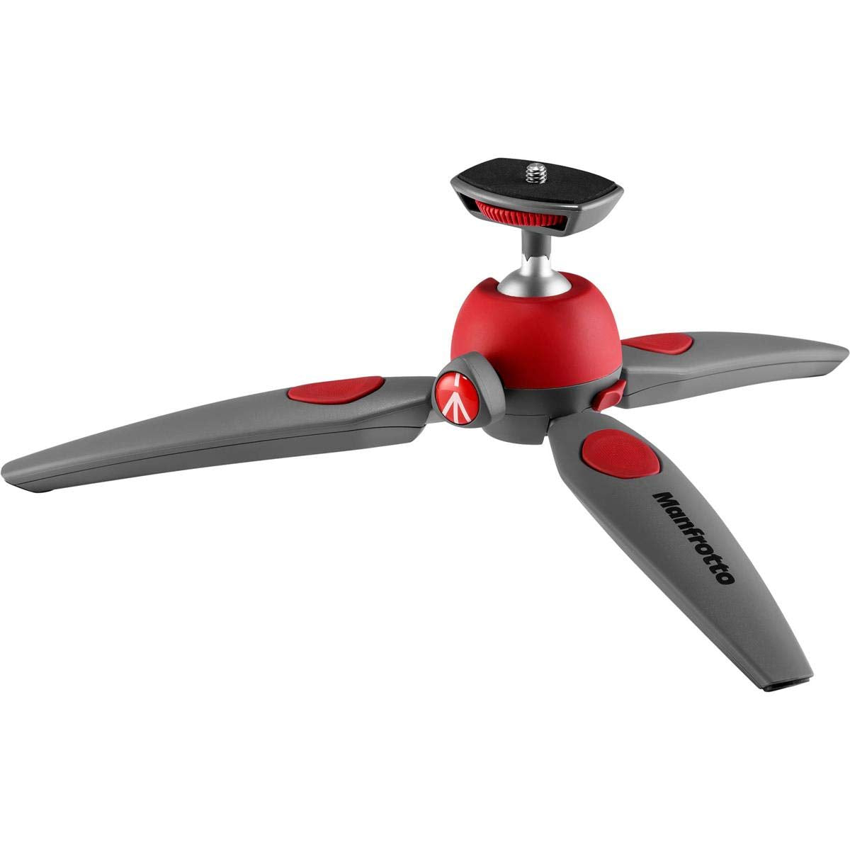 Manfrotto Pixi Evo 2 Section Aluminum Mini Tripod, Red