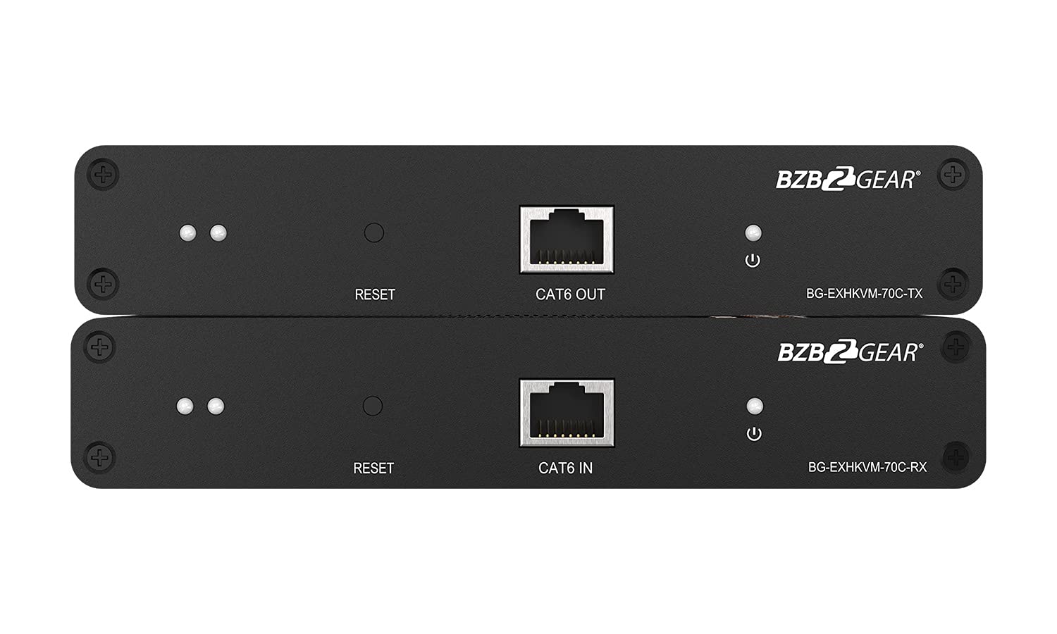 Bzbgear 4K Uhd Hdmi And Kvm Extender With Zero Latency Up To 230Ft Support Hdr And Arc - Bg-Exhkvm-70C