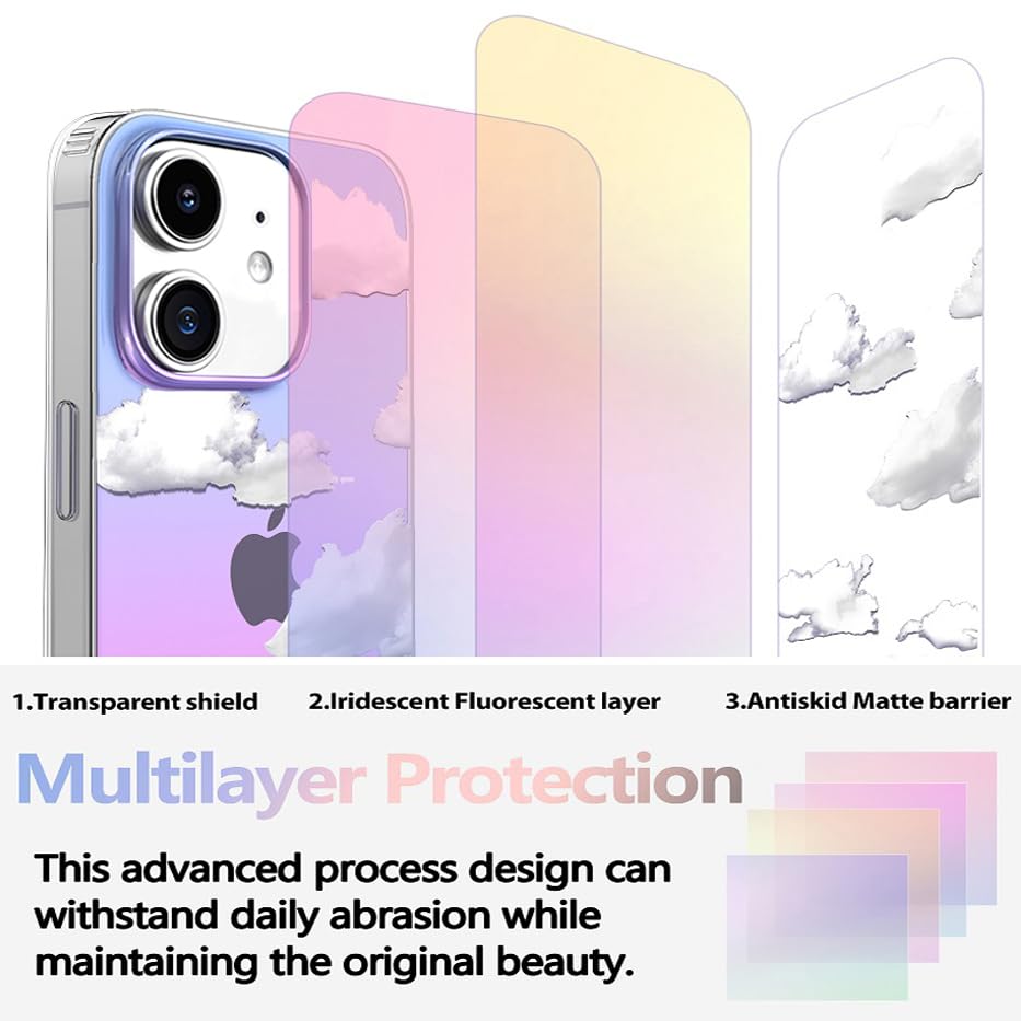 I Mgae In Ar Iphone 11 Case Clear Designs Case,Holographic Aesthetics Cover With Fashionable For Women Girls,Shockproof Bumper P