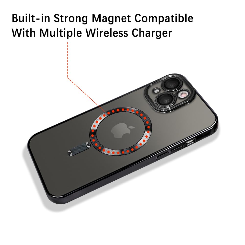 Ook Phone Case Made For Iphone 13 (6.1 Inch) With Camera Lens Protector (Compatible With Magsafe) Anti Scratch Shockproof Electr